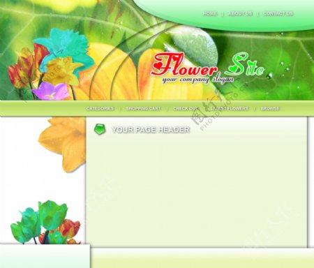 鲜花主题网页模板