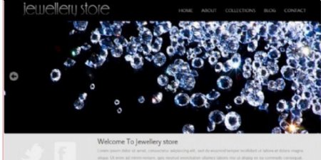 钻石戒指手镯网页模板