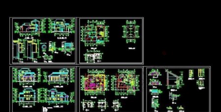 三层带露台建筑别墅设计图17x13