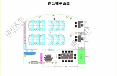 办公室平面图图片