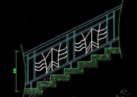 木楼梯铁艺楼梯旋转楼梯现代式楼梯楼梯扶手CAD图块40
