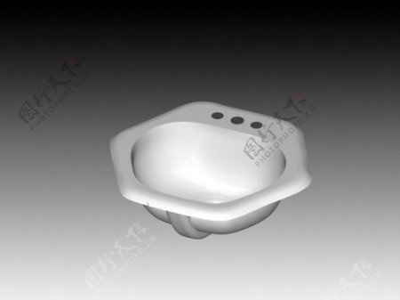 台盆3d模型3D卫生间用品模型46
