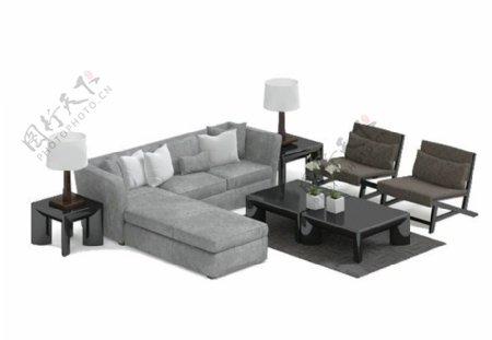 现代沙发模型
