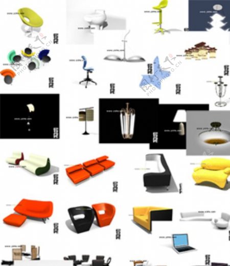沙发3D模型家具3D模型库