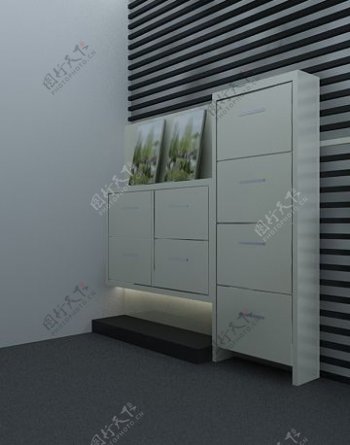 鞋柜3d模型家具图片10