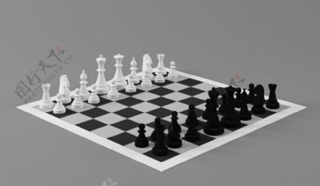 3D国际象棋模型