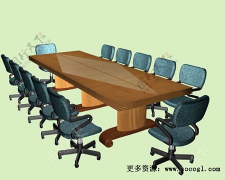 办公家具会议桌3d模型3d模型7