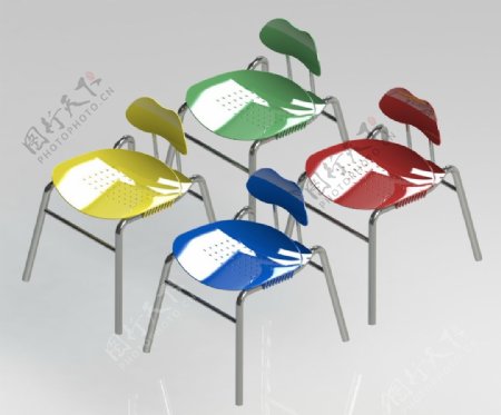 monospring塑料椅子