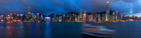 香港夜色全景