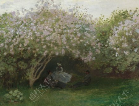 LilacsGreyWeather1872法国画家克劳德.莫奈oscarclaudeMonet风景油画装饰画