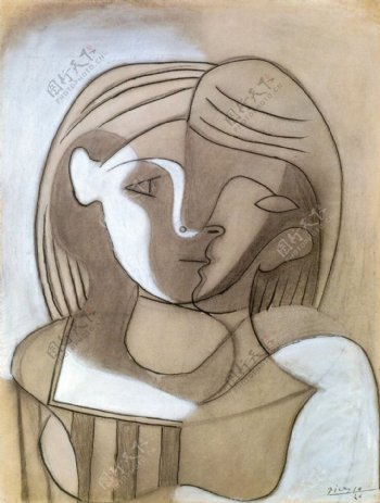 1926T鍧眅defemme西班牙画家巴勃罗毕加索抽象油画人物人体油画装饰画