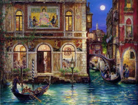 油画威尼斯1图片