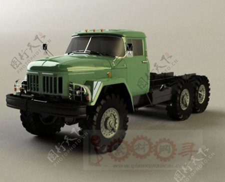 绿皮卡车3Dmax模型素材