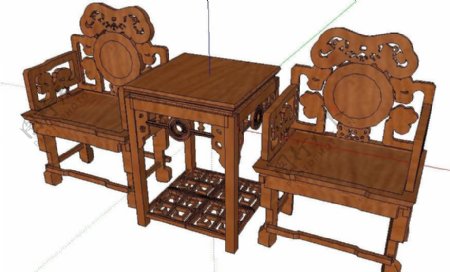 精致中式家具茶桌椅组合图片