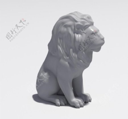 狮子雕塑模型图片