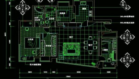 cad居室卧室全套图片