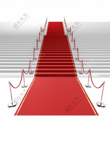3d红地毯楼梯图片素材