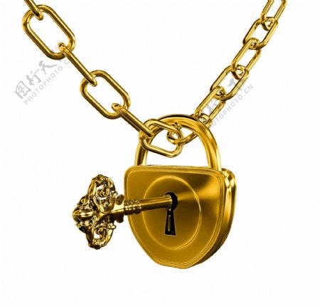 金锁与锁链精品图片素材