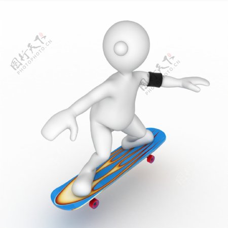 3D小人滑板