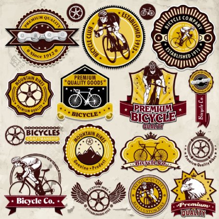 自行车比赛徽章logo图片