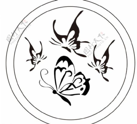 矢量蝴蝶灯光logo图片