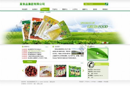 食品网页模版图片