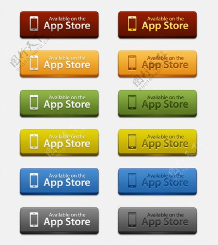 AppStore按钮PSD素材下载