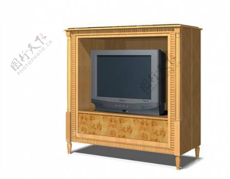欧式电视柜3d模型柜子图片2
