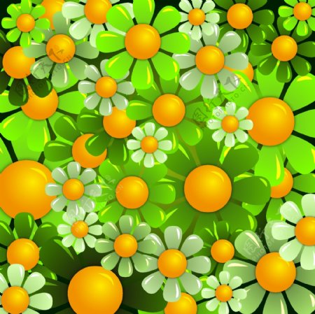 有光泽的橙色花朵背景