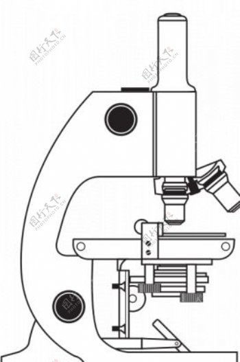 显微镜的矢量绘图