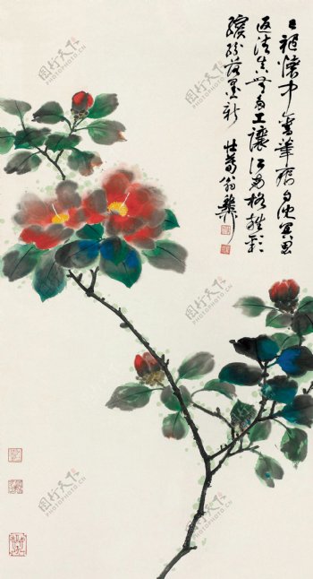 美术中国画花木图片