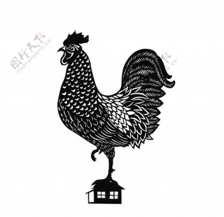 位图艺术效果手绘动物鸡免费素材