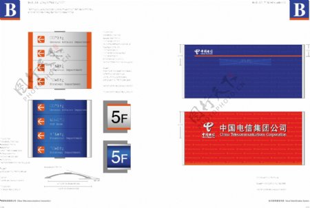 中国电信完全VIS矢量CDR文件VI设计VI宝典AI格式应用部分环境系统