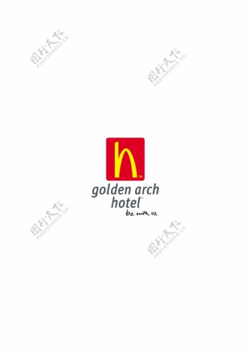 GoldenArchHotellogo设计欣赏GoldenArchHotel宾馆业LOGO下载标志设计欣赏