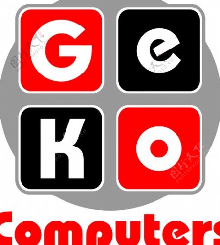 GeKoComputerslogo设计欣赏GeKoComputers电脑公司LOGO下载标志设计欣赏