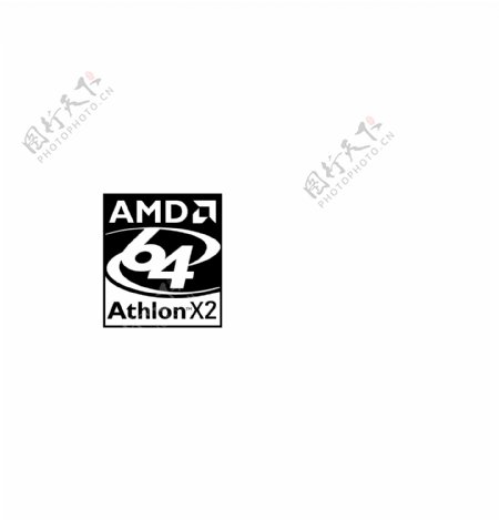 AMD64AthlonX2logo设计欣赏AMD64AthlonX2电脑硬件标志下载标志设计欣赏