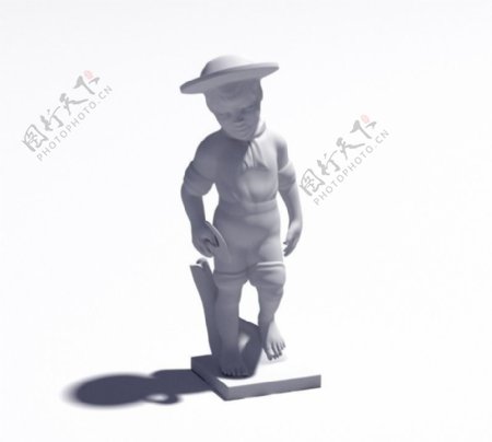 雕塑人物3D模型