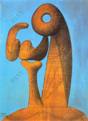 1930Etudepourunmonument西班牙画家巴勃罗毕加索抽象油画人物人体油画装饰画