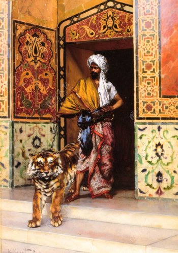 油画该帕夏的最爱老虎图片