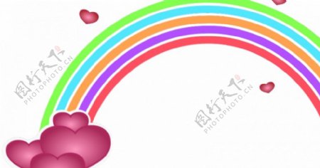 情人节矢量图像的彩虹