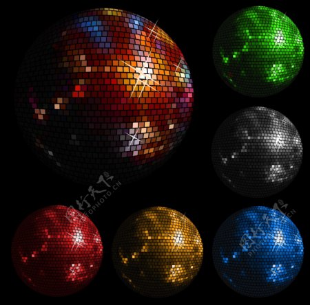 Disco水晶球矢量素材