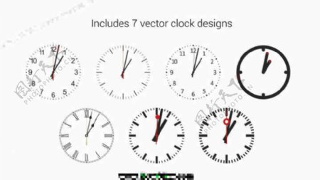 强大的时钟手表动画制作系统AE模板