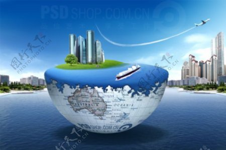 房产广告设计PSD分层素材房产海报模板