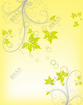 花纹壁纸花纹图案绿叶子