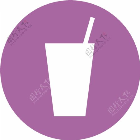 紫色饮品饮料图标素材