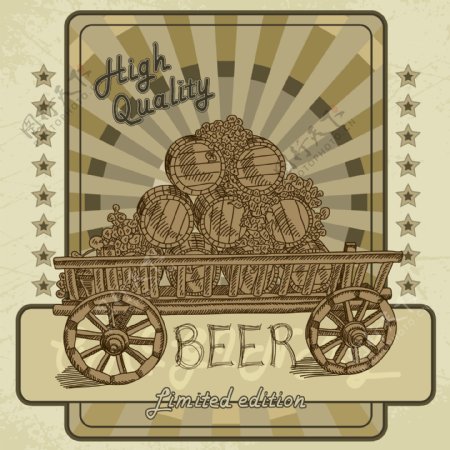 复古啤酒标签图片