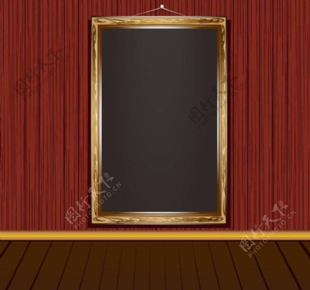 木纹木板木墙相框图片