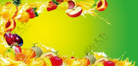 果汁水果海报免费psd素材