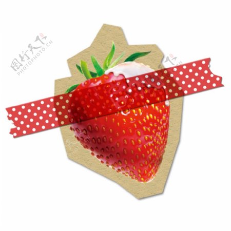 可爱胶带缠草莓
