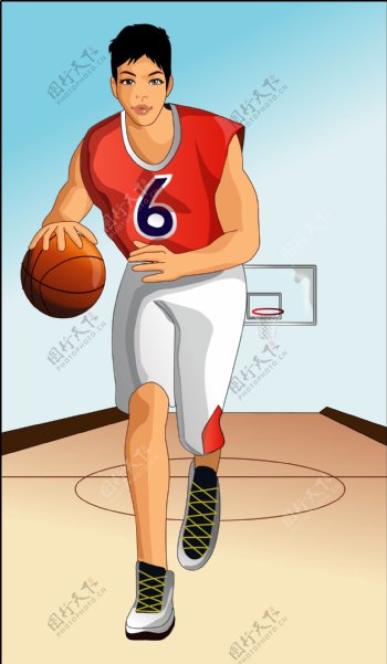 篮球比赛人物图片